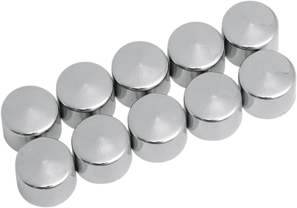 Drag Specialties Bolt Covers - Hex - 7/16" - Chrome - 10 Pack