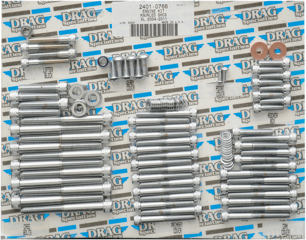 Drag Specialties Bolt Kit - Motor - Knurled - Xl