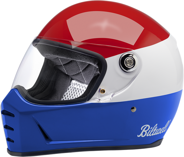 Biltwell Lane Splitter Helmet - Podium - Gloss Red/White/Blue - Large 1004-549-104 Biltwell Lane Splitter Helmet - Podium - Gloss Red/White/Blue - Large 1004-549-104