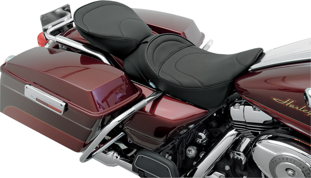 Drag Specialties Pillion Seat - Mild Stitched - Wide - Fl '99-'22
