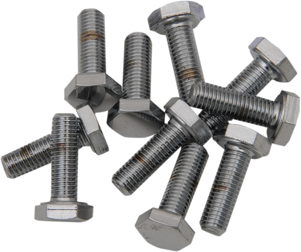 Drag Specialties Bolts - Hex Head/Replacement - Fine Thread - 1/4"-28 X 7/8" - 10 Pack