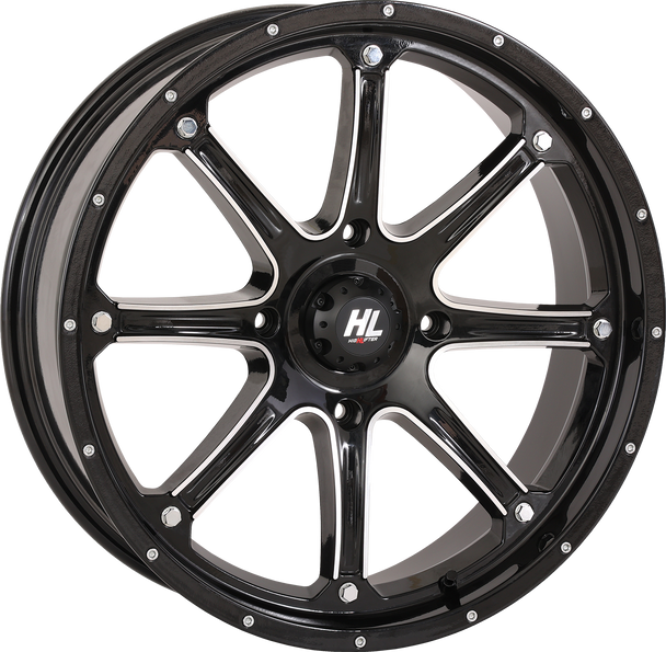 High Lifter Wheel - Hl4 - Front/Rear - Gloss Black W/Machined - 20X6.5 - 4/137 - 4+2.5 (+10 Mm) 20Hl04-1137