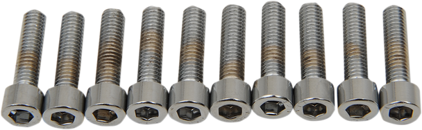 Drag Specialties Bolts - Socket-Head - Replacement - Smooth/Fine Thread - #10-32 X 3/4" - 10 Pack