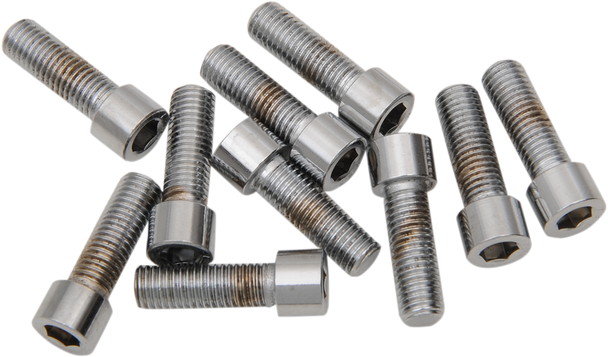 Drag Specialties Bolts - Socket-Head/Replacement - Smooth/Fine Thread - 1/4"-28 X 3/4" - 10 Pack