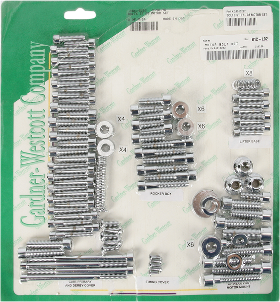 Gardner-Westcott Bolt Kit - Motor Set - Socket-Head - Softail P-96-76