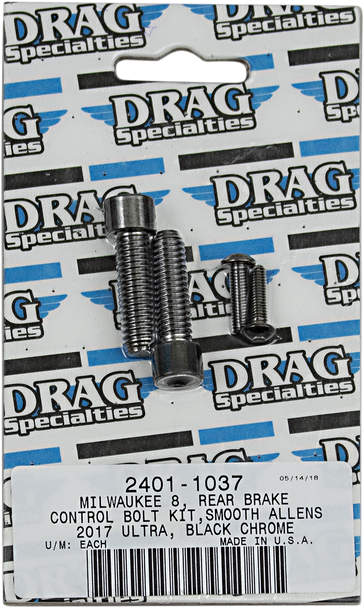 Drag Specialties Bolt Kit - Break - Rear - Black/Chrome - Smooth - M8