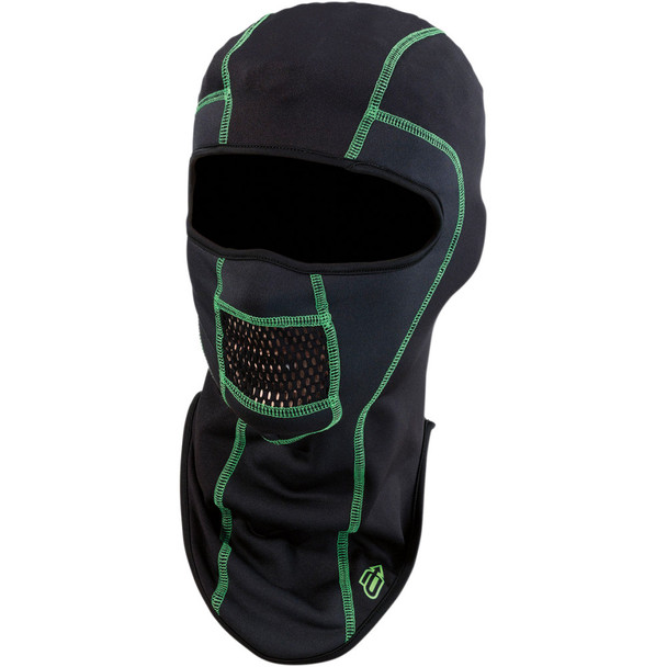Arctiva Balaclava Pro Stretch - Black/Green - Small/Medium