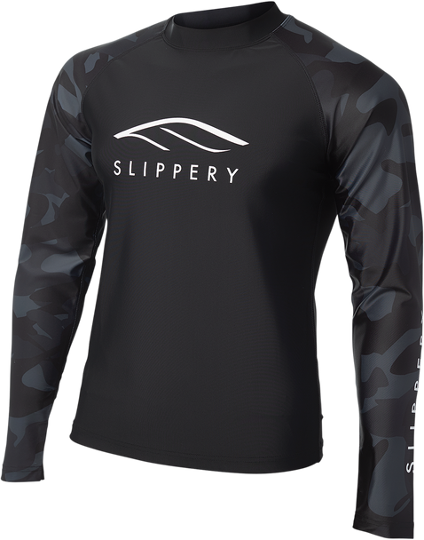 Slippery Rashguard Long-Sleeve Underwear - Black/Camo - Xs