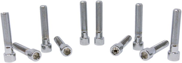 Drag Specialties Bolts - Socket-Head/Replacement - Smooth/Fine Thread - 3/8"-24 X 2" - 10 Pack