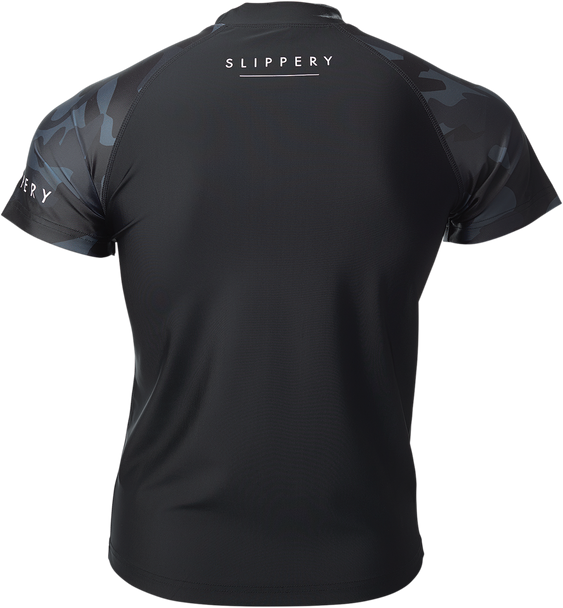 Slippery Rashguard Short-Sleeve Underwear - Black/Camo - Medium Slippery Rashguard Short-Sleeve Underwear - Black/Camo - Medium