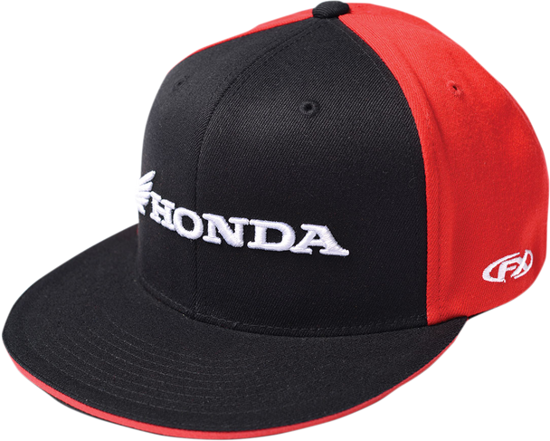 Factory Effex Honda Horizontal Flexfit Hat - Black/Red - Large/Xl 15-88342