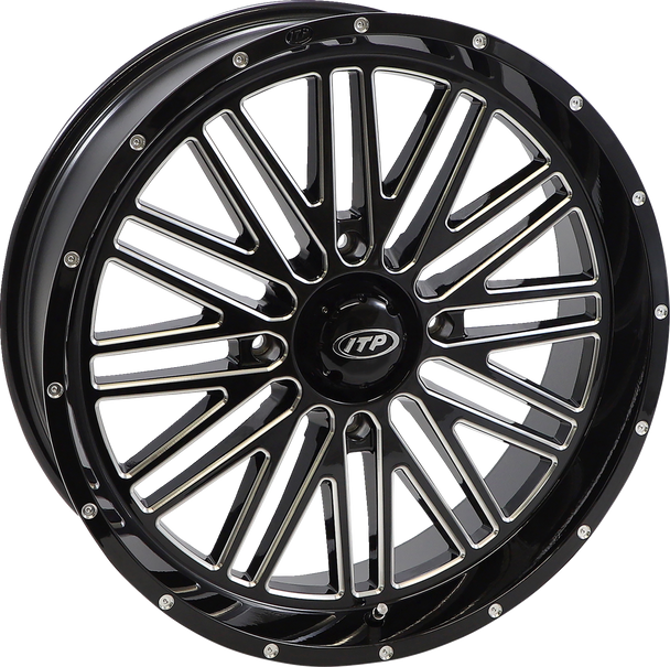 Itp Wheel - Momentum - Front/Rear - Black/Milled - 22X6.5 - 4/156 - 4+2.5 (+10 Mm) 2222785731B