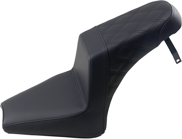 Saddlemen Step-Up Seat - Front Smooth/Rear Lattice Stitch - Black - Scout Bobber I18-33-173