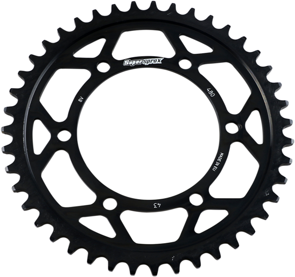 Supersprox Edge Rear Sprocket - Black - 43 Tooth Rfa-480-43-Blk