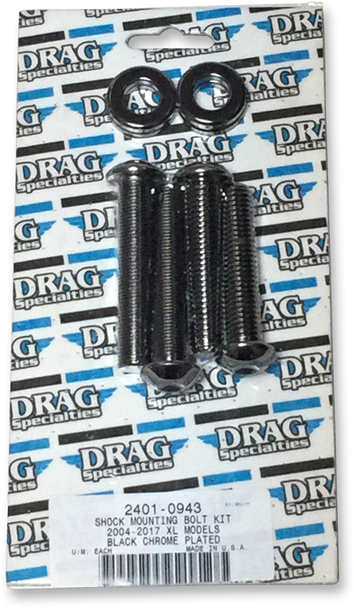 Drag Specialties Shock Mount Kit - Black/Chrome
