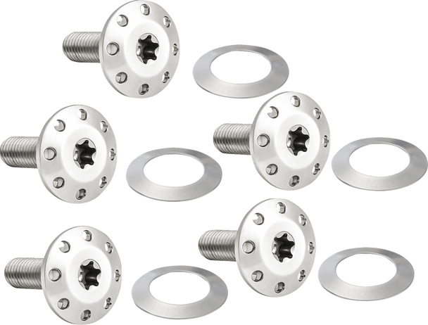 Bolt Kit - Holeshot/Front/Floating/Brake Rotor - Spoke Mount - Polished - 5 Pack 300-905