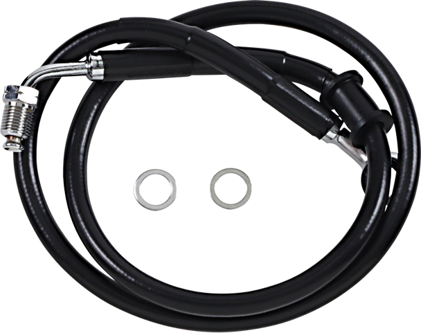 Drag Specialties Brake Line - +4" - Black - '18-'22 Softail