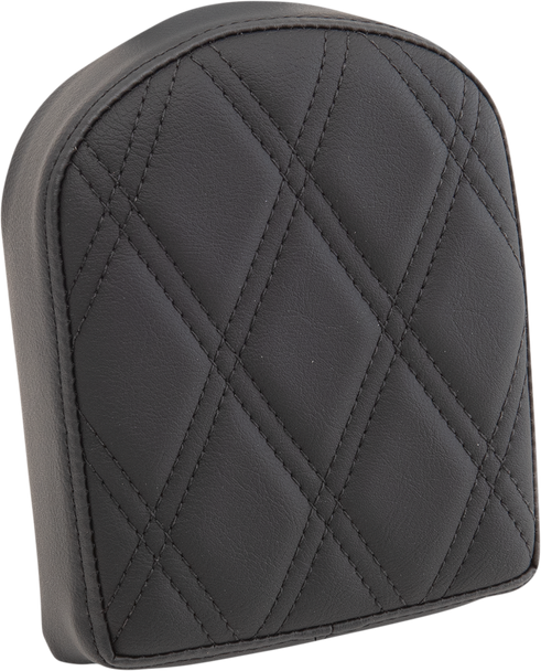 Drag Specialties Sissy Bar Pad - Double Diamond - Black - 7"