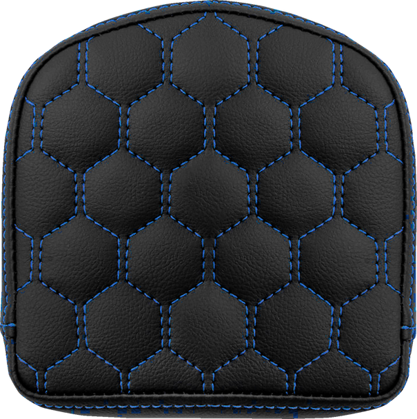 Roadsofa Sissy Bar Pad - Honeycomb - Blue Stitching 040849Blu