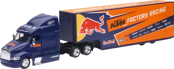 Peterbilt Red Bull Ktm Race Team Truck - 1:43 Scale - Blue/Orange 15973