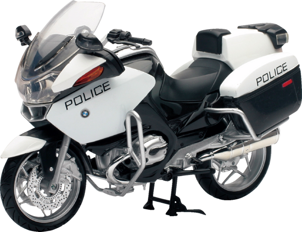 Bmw R1200Rt-P Police Bike - 1:12 Scale - Black/White 43153