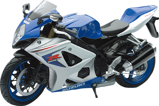 Suzuki Gsx-R1000 Sport Bike - 1:12 Scale - Blue/Silver 57003A