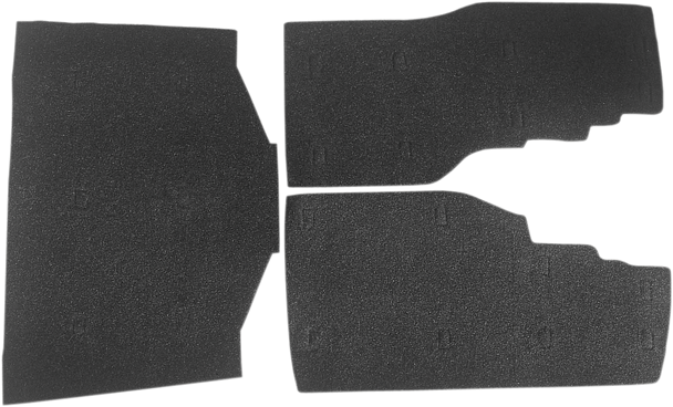 Drag Specialties Saddlebag/Tourbox Floormats - Black - Gold Wing '88-'00