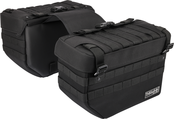 Thrashin Supply Co. Expedition Saddlebags - Black Tsb-0008