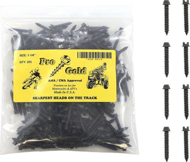 Gold Screws Ice Screws - 1-1/4" - 250 Pack 1-1/4"250