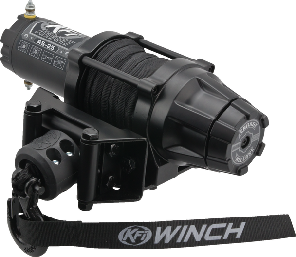 Kfi Products As-25 Assault Winch - 2500 Lb - Synthetic Cable As-25