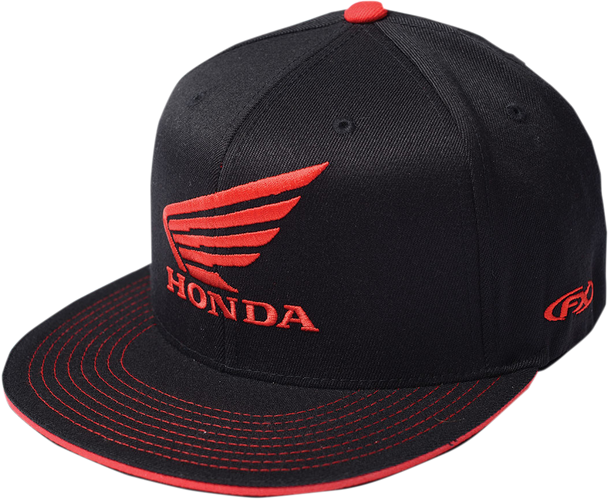 Factory Effex Honda Wing Flexfit Hat - Black/Red - Small/Medium 17-88390