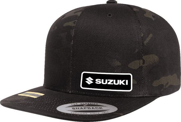 Factory Effex Suzuki Snapback Hat - Camo Black 27-86404