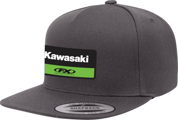 Kawasaki Victory Snapback Hat - Charcoal Gray 28-86102