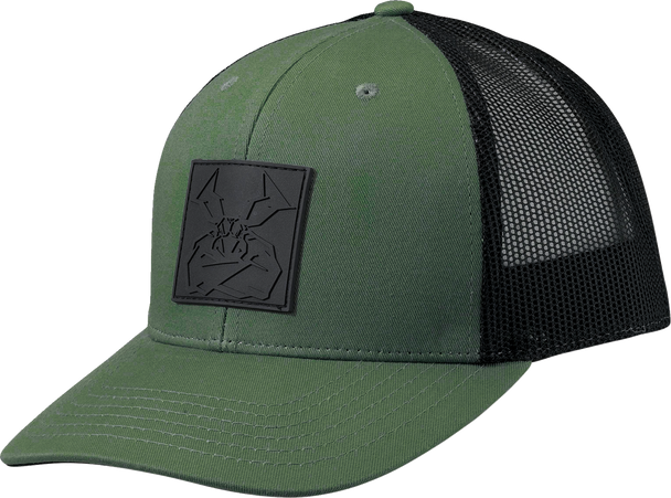 Moose Racing Moose Agroid Embossed Hat - Green/Black - One Size 2501-4009