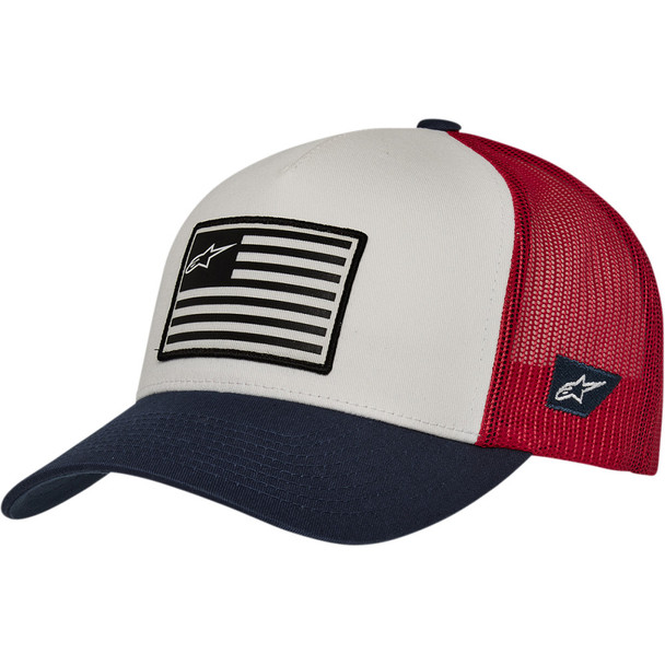 Flag Snapback Hat - White/Navy/Red - One Size 1211810132074Os
