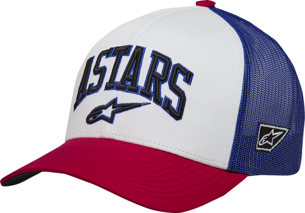 Dunker Hat - White/Red/Blue - One Size 1214-81717-2372-Os