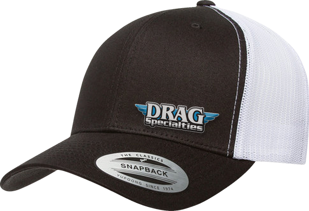 Drag Specialties Drag Specialties Mesh Snapback Hat - Black/White