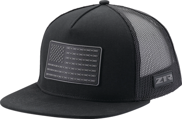 Z1R Flag Patch Snapback Hat - Black