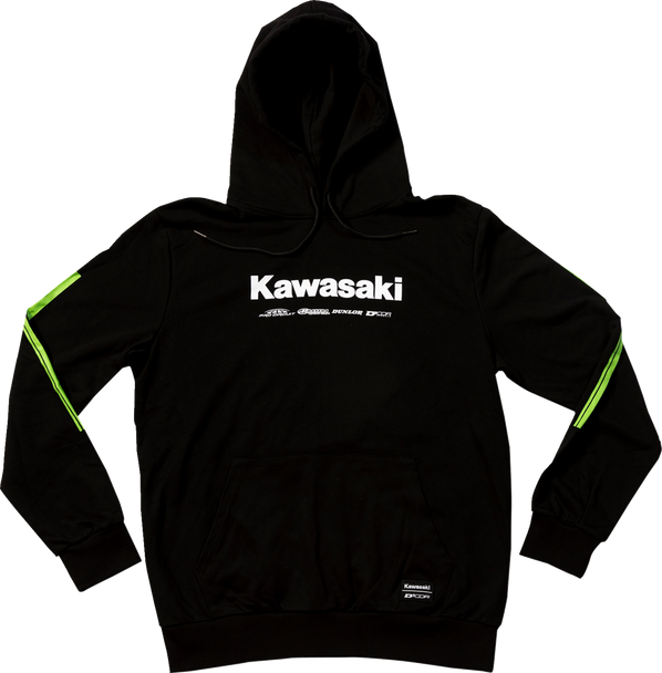 D'Cor Visuals Kawasaki Race Sweatshirt - Black - Medium 85-206-2