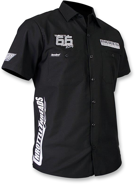 Throttle Threads Throttle Threads Snow Shop Shirt - Black - Xl Tt430S24Bkxr