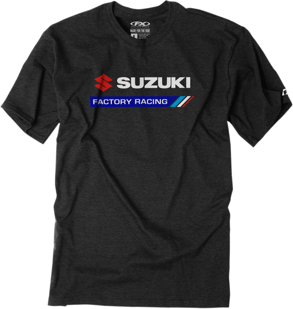 Factory Effex Suzuki Factory Racing T-Shirt - Heather Charcoal - Large 22-87404