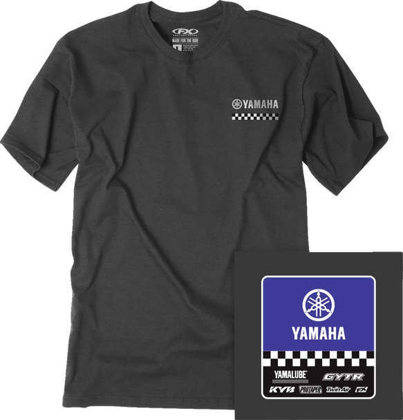 Factory Effex Yamaha Starting Line T-Shirt - Heather Charcoal - 2Xl 27-87208