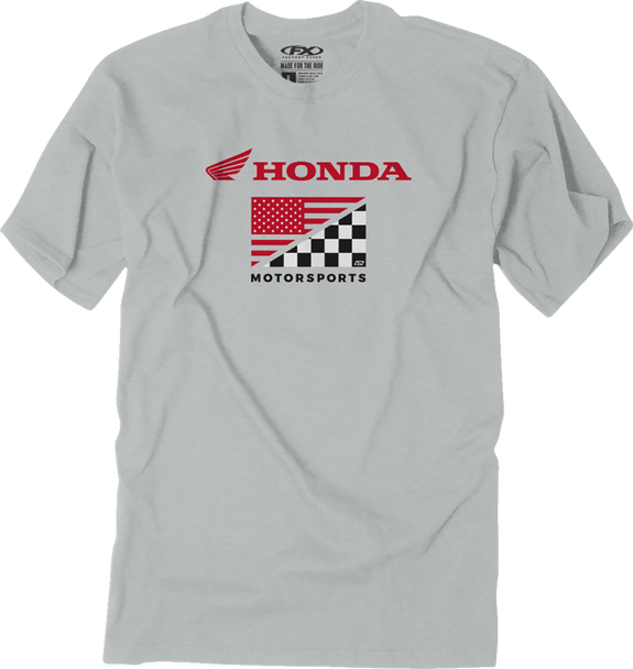Factory Effex Honda Flag T-Shirt - Light Gray - 2Xl 27-87318