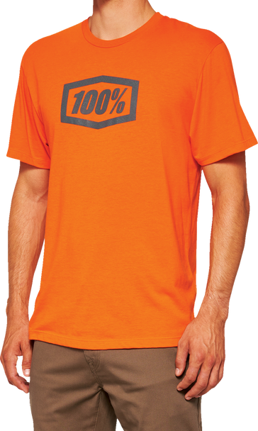 100% Icon T-Shirt - Orange - Small 20000-00040