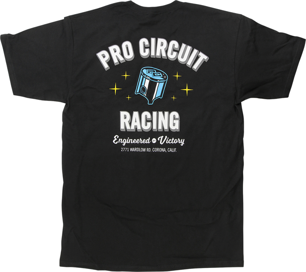 Pro Circuit Piston T-Shirt - Black - Xl 6431740-040