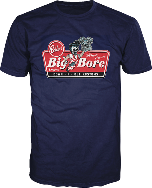 Lethal Threat Down-N-Out Big Bore T-Shirt - Navy - Medium Dt10048M