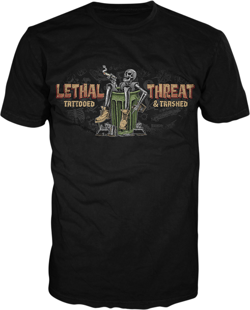 Lethal Threat Tattooed & Trashed T-Shirt - Black - 5Xl Lt20892-5Xl