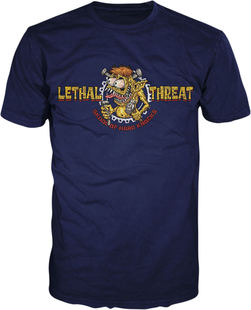 Lethal Threat Skool Of Hard Knocks T-Shirt - Blue - 3Xl Lt20896Xxxl