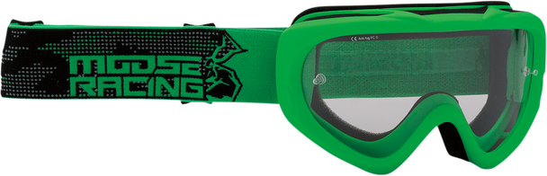 Moose Racing Youth Qualifier Goggles - Agroid - Green - Clear 2601-2662