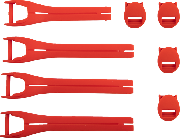 Moose Racing Qualifier Boot Strap Kit - Red - Size 7-9 3430-1013